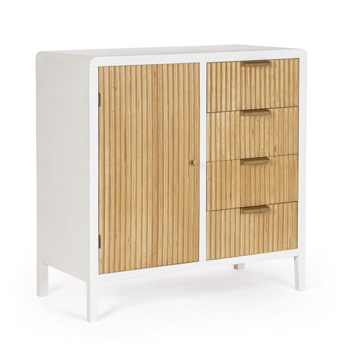 Bizzotto Credenza con 4 cassetti e 1 anta Charley Bianco