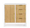 Bizzotto Credenza con 4 cassetti e 1 anta Charley Bianco