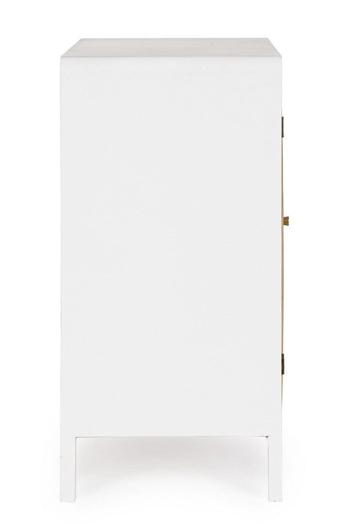 Bizzotto Credenza con 4 cassetti e 1 anta Charley Bianco