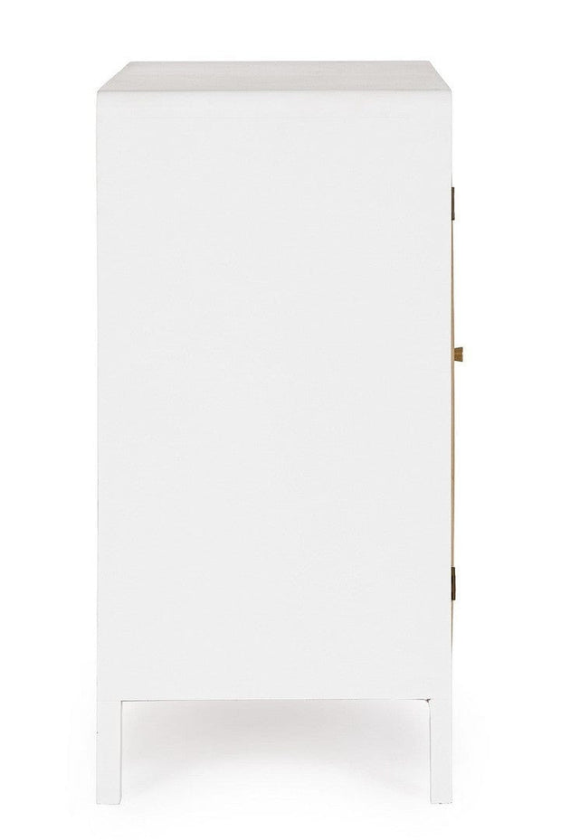 Bizzotto Credenza con 4 cassetti e 1 anta Charley Bianco