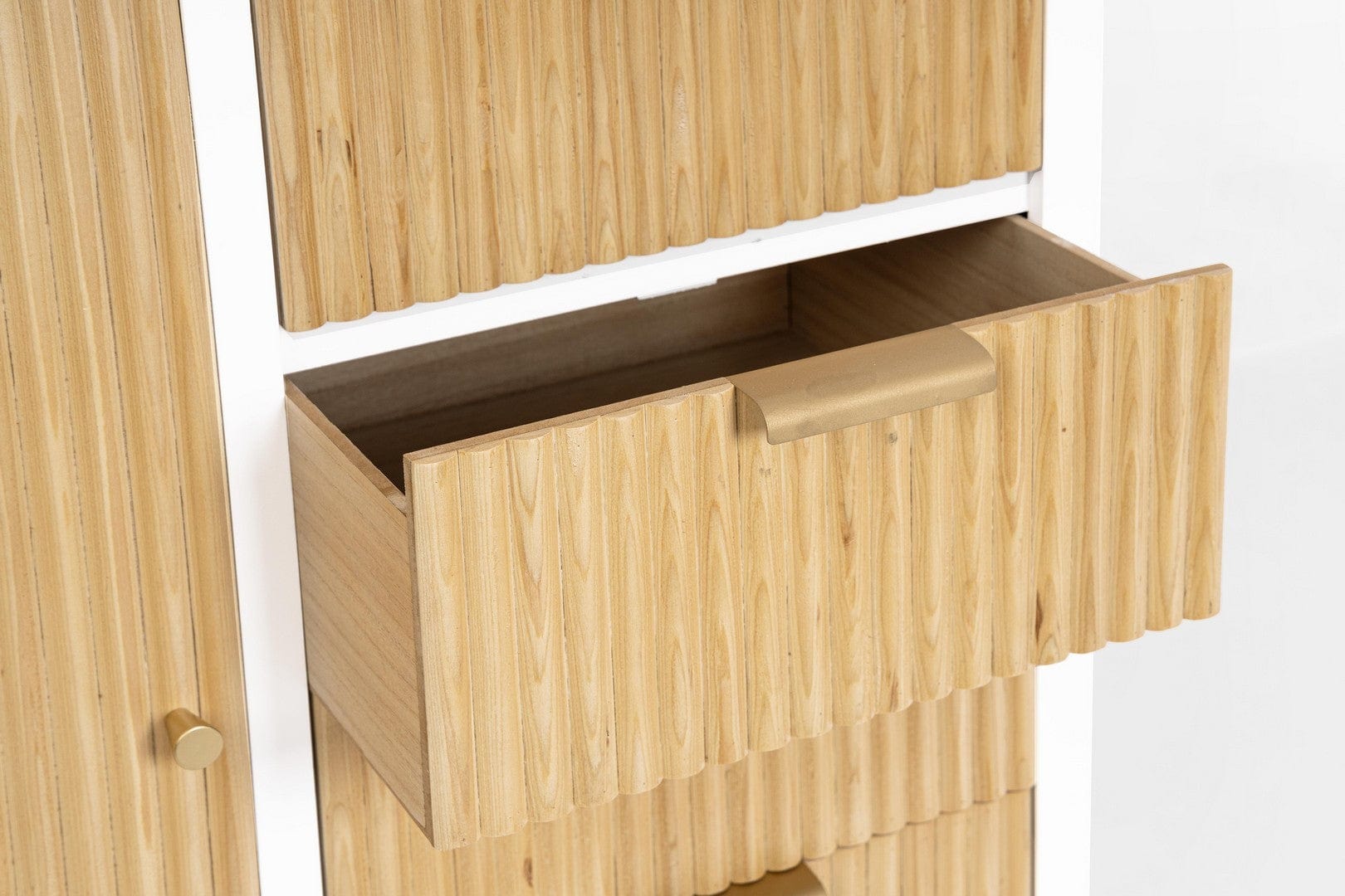 Bizzotto Credenza con 4 cassetti e 1 anta Charley Bianco