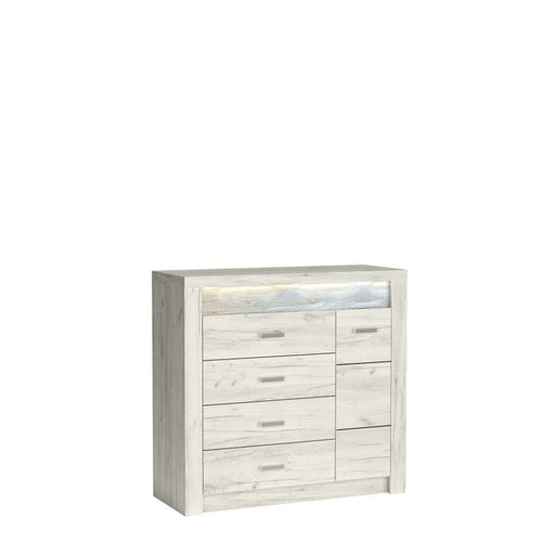 Halmar Credenza con 4 cassetti e 1 anta Indianapolis Quercia