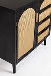 Bizzotto Credenza con 4 cassetti e 1 anta Josine Nero