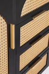Bizzotto Credenza con 4 cassetti e 1 anta Josine Nero