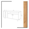 Asir Credenza con 4 cassetti e 2 ante Lavina Bianco