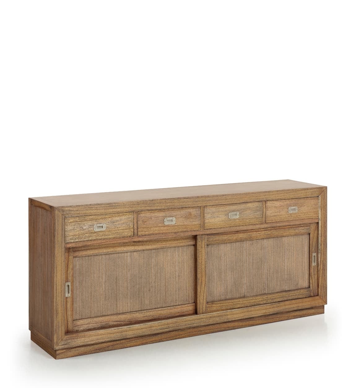 Moycor Credenza con 4 cassetti e 2 ante scorrevoli Merapi Naturale