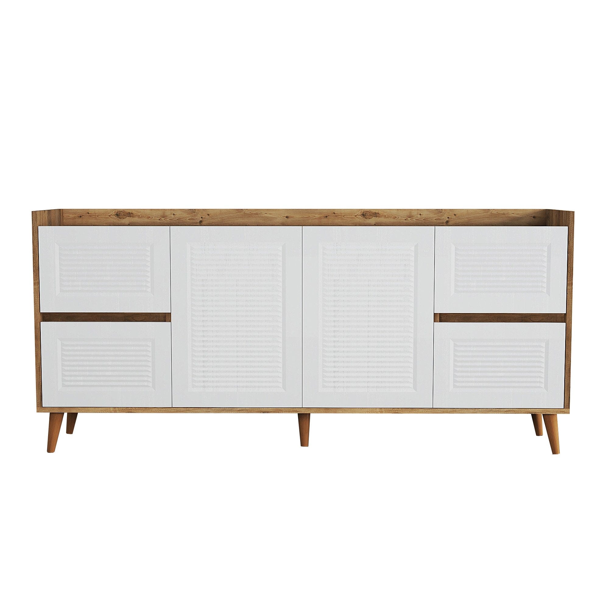 Asir Credenza con 4 cassetti e 2 ante Tiredu 2 Bianco