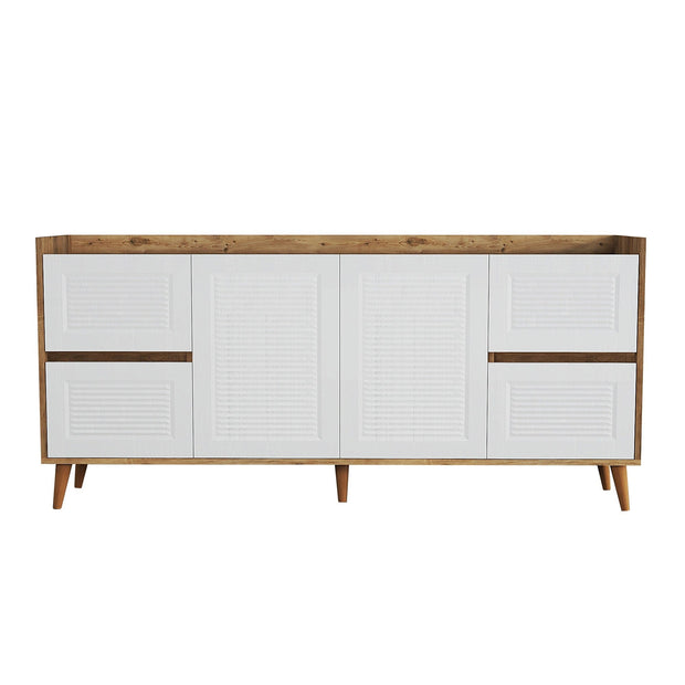 Asir Credenza con 4 cassetti e 2 ante Tiredu 2 Bianco