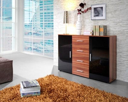 Halmar Credenza con 4 cassetti e 2 ante Uni Naturale