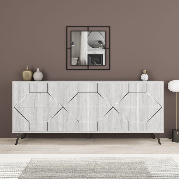 Asir Credenza con 6 ante Dune 183 Bianco