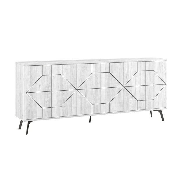 Asir Credenza con 6 ante Dune 183 Bianco