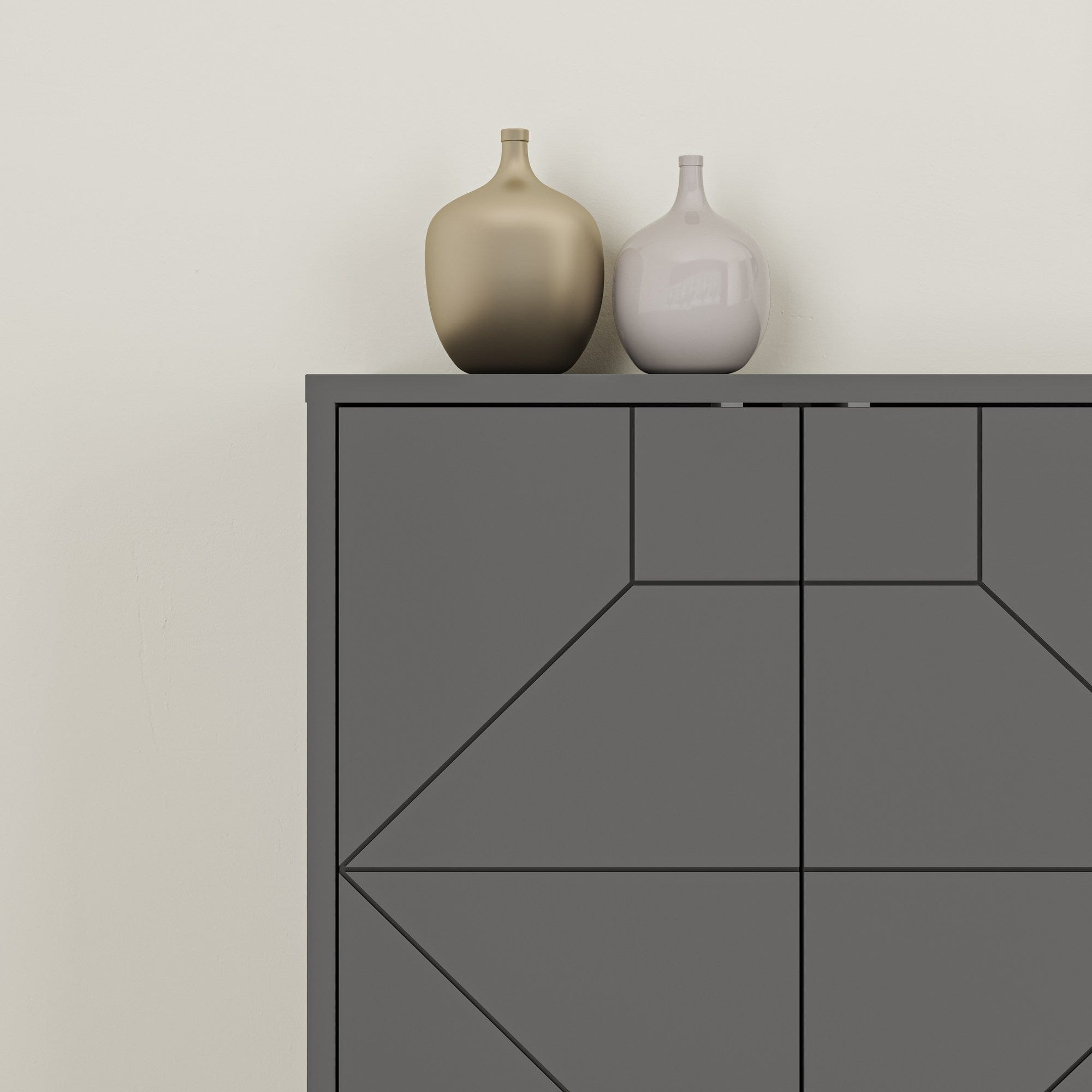 Asir Credenza con 6 ante Dune Antracite