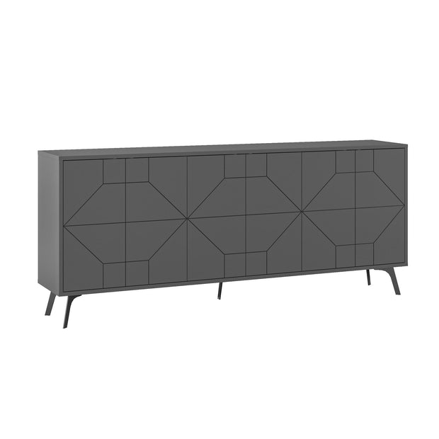 Asir Credenza con 6 ante Dune Antracite