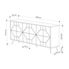 Asir Credenza con 6 ante Dune Antracite