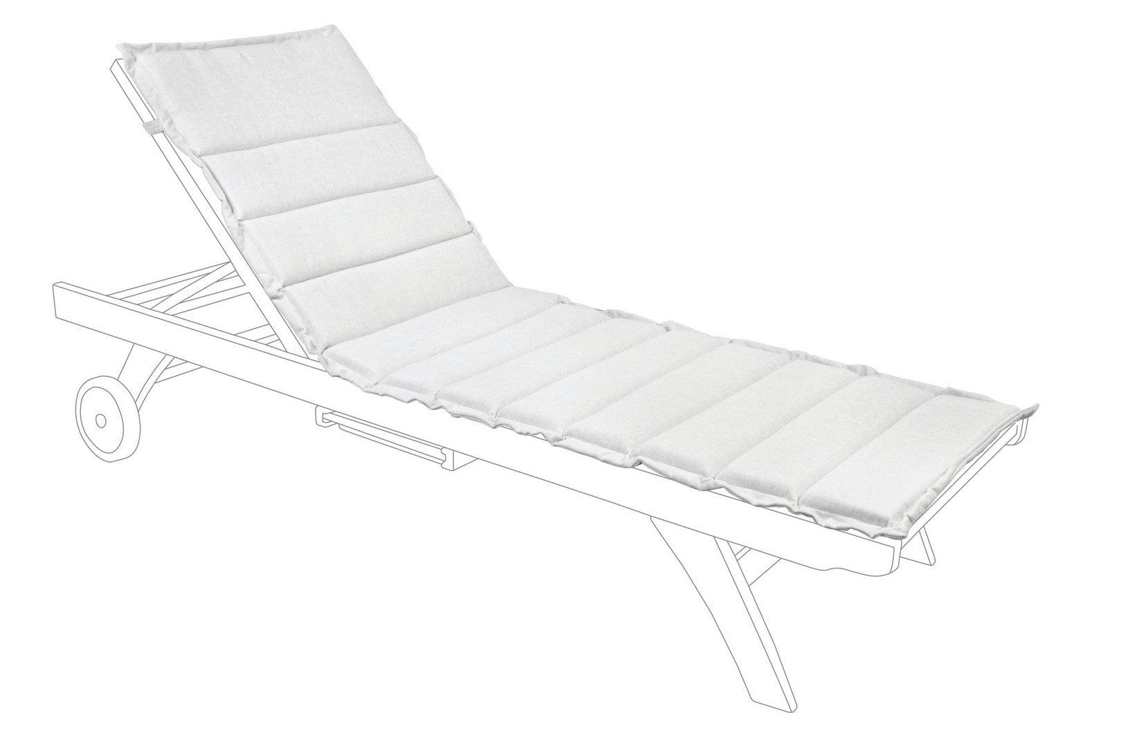 Bizzotto Cuscino da esterno per lettino Padded Grigio