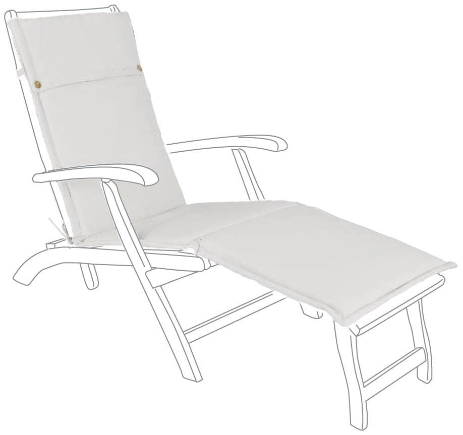 Bizzotto Cuscino da esterno per lettino Poly180 Bianco