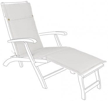 Bizzotto Cuscino da esterno per lettino Poly180 Bianco