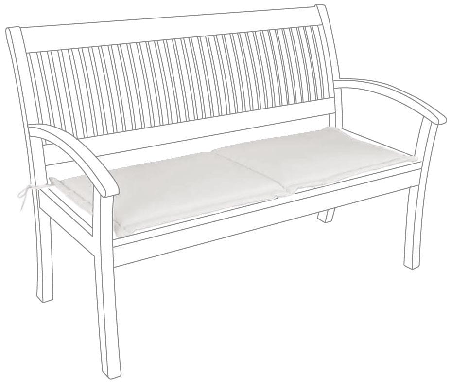 Bizzotto Cuscino da panchina Poly180 S2 Bianco