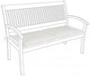 Bizzotto Cuscino da panchina Poly180 S2 Bianco