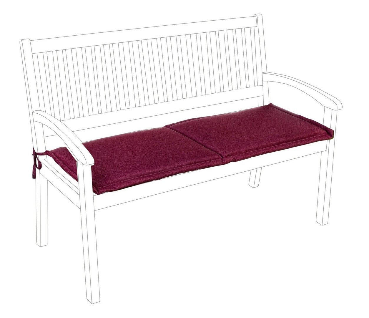 Bizzotto Cuscino da panchina Poly180 S2 Borgogna