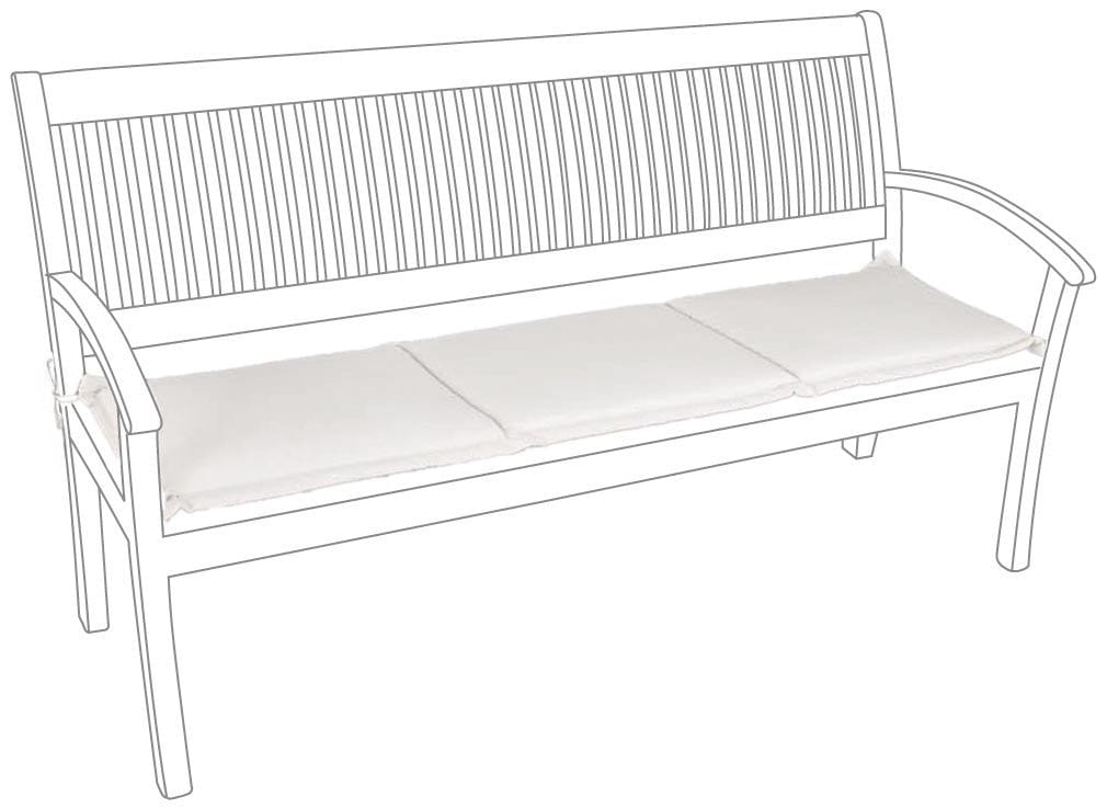 Bizzotto Cuscino da panchina Poly180 S3 Bianco