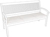 Bizzotto Cuscino da panchina Poly180 S3 Bianco