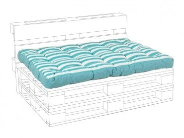 Bizzotto Cuscino da panchina Turquoise Turchese