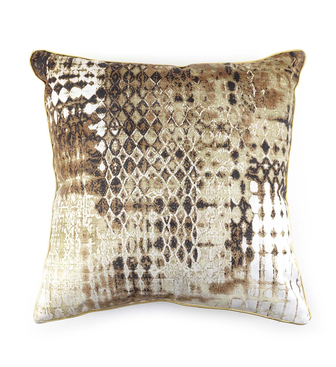 Moycor Cuscino decorative in tessuto sfoderabile Dali Rhombus Marrone, 45 x 45 cm