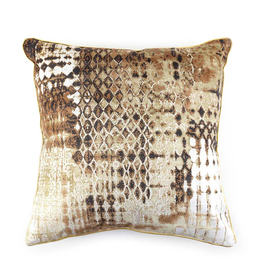 Moycor Cuscino decorative in tessuto sfoderabile Dali Rhombus Marrone, 45 x 45 cm