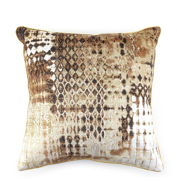Moycor Cuscino decorative in tessuto sfoderabile Dali Rhombus Marrone, 45 x 45 cm