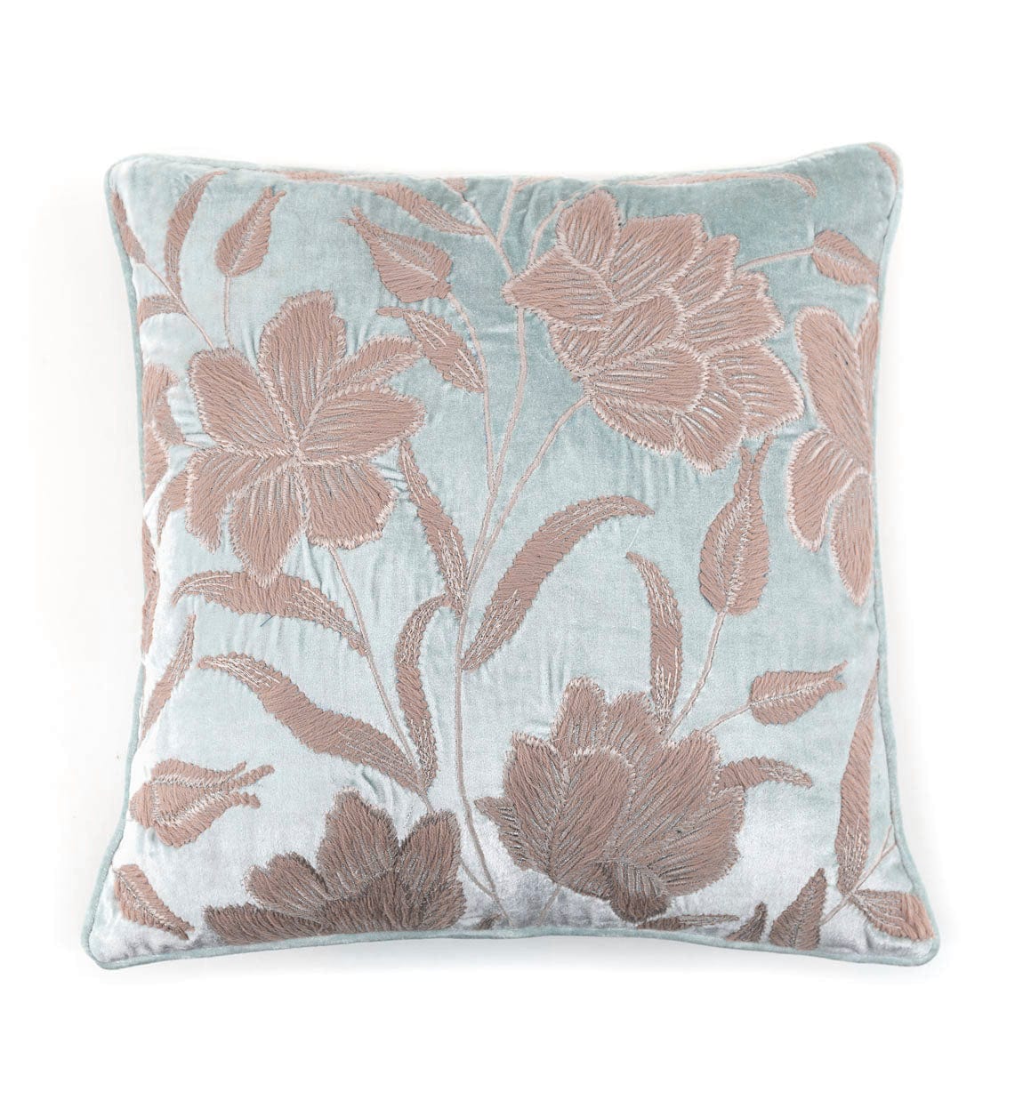 Moycor Cuscino decorative in tessuto sfoderabile Delhi Flowers Multicolore, 45 x 45 cm