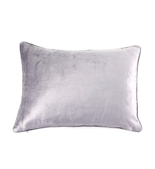 Moycor Cuscino decorative in tessuto sfoderabile Delhi Long Argento, 50 x 30 cm