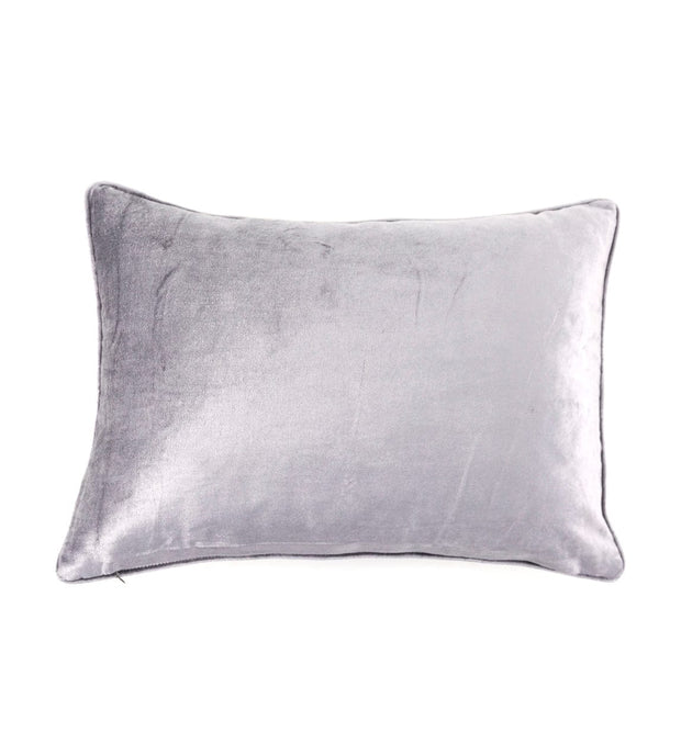 Moycor Cuscino decorative in tessuto sfoderabile Delhi Long Argento, 50 x 30 cm