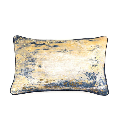 Moycor Cuscino decorative in tessuto sfoderabile Delhi Long Oro, 50 x 30 cm