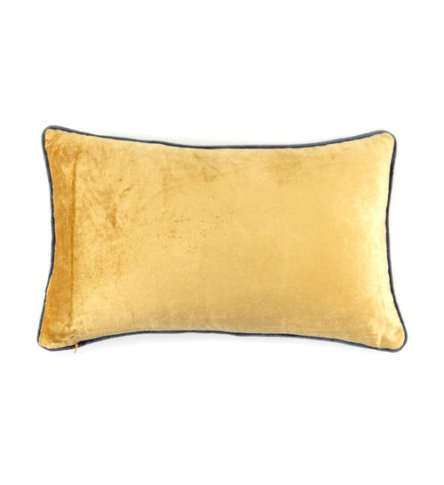 Moycor Cuscino decorative in tessuto sfoderabile Delhi Long Oro, 50 x 30 cm