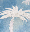 Moycor Cuscino decorative in tessuto sfoderabile Delhi Palm Trees Blu, 45 x 45 cm