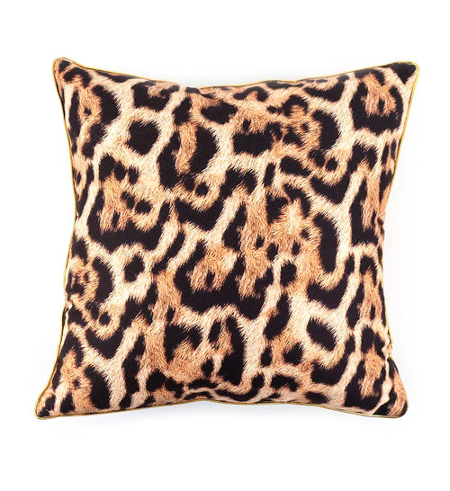 Moycor Cuscino decorative in tessuto sfoderabile Leopard Multicolore, 45 x 45 cm