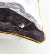 Moycor Cuscino decorative in tessuto sfoderabile Olivia Abstract 1 Oro, 45 x 45 cm