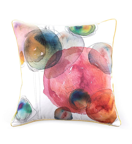 Cuscino decorative in tessuto sfoderabile Olivia Circles Multicolore, 45 x 45 cm