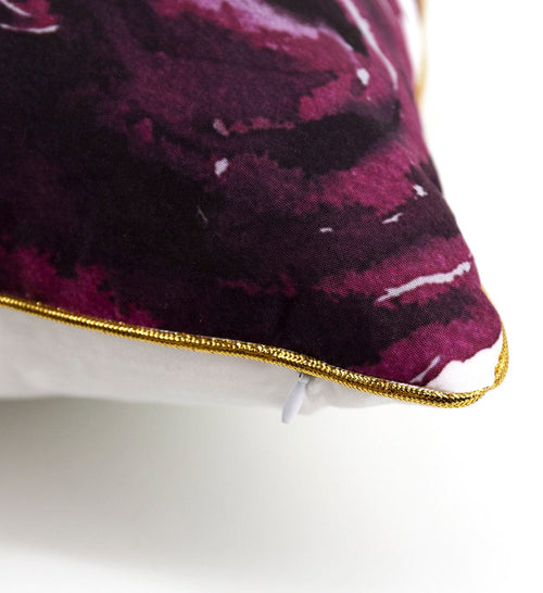 Moycor Cuscino decorative in tessuto sfoderabile Olivia Flowers Violetto, 45 x 45 cm