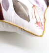 Moycor Cuscino decorative in tessuto sfoderabile Olivia Long Flowers Violetto, 45 x 45 cm