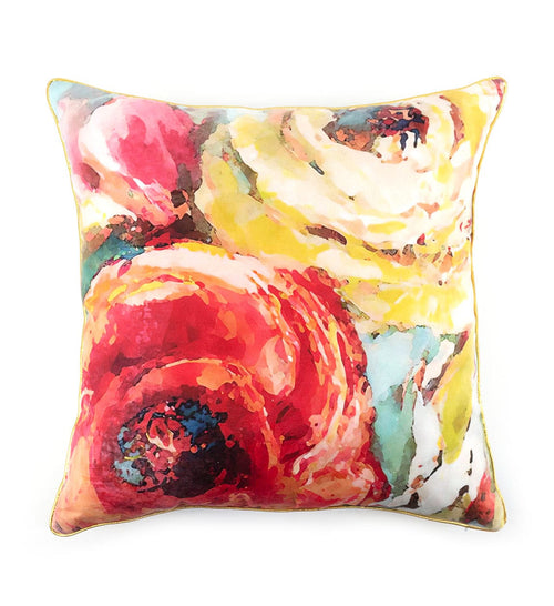 Moycor Cuscino decorative in tessuto sfoderabile Olivia Roses Rosso, 45 x 45 cm