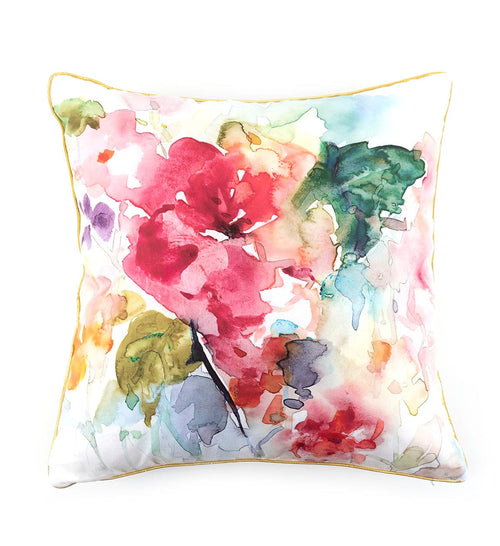 Moycor Cuscino decorative in tessuto sfoderabile Olivia Watercolour Multicolore, 45 x 45 cm