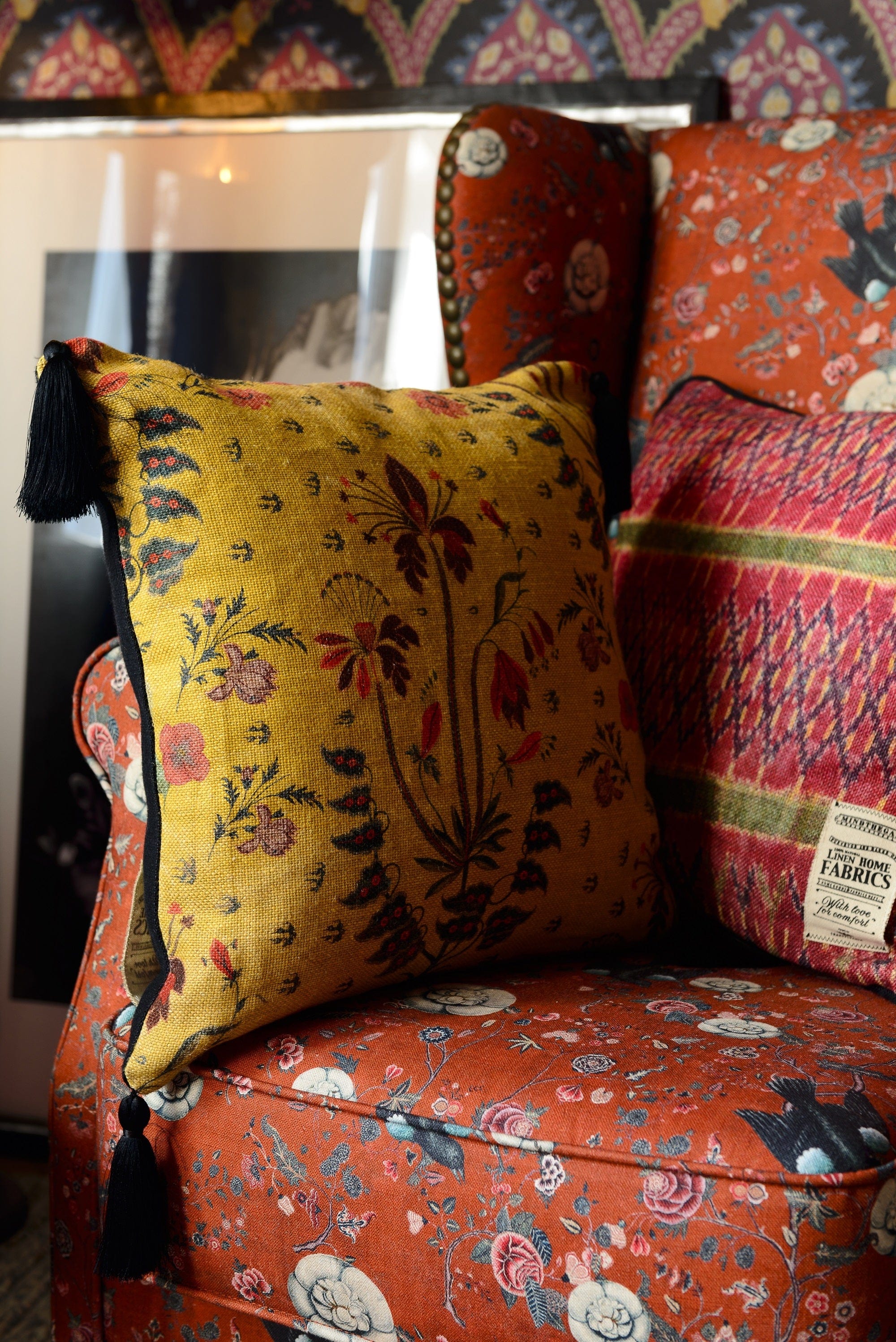 Global Art Cuscino decorativo Gypsy Ochre Yellow, L50xl50 cm
