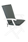 Bizzotto Cuscino seduta in tessuto sfoderabile Poly180 Antracite