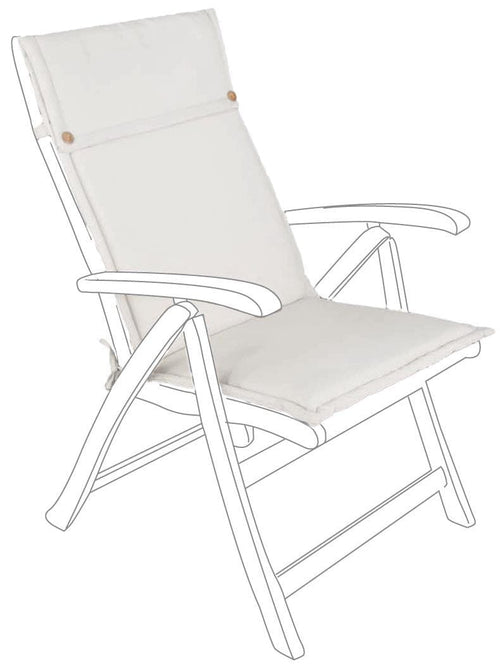 Bizzotto Cuscino seduta in tessuto sfoderabile Poly180 Bianco