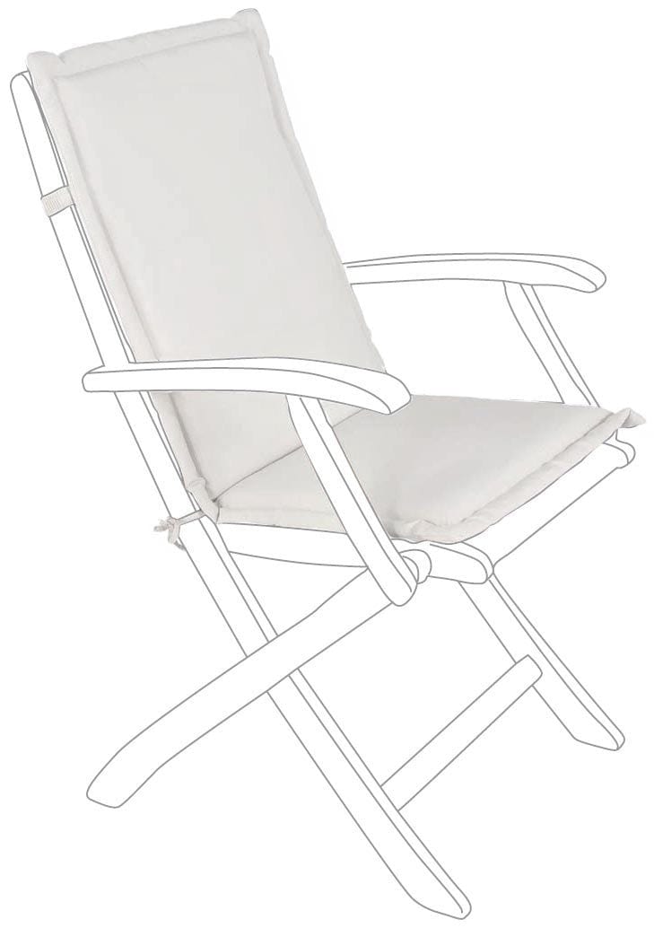 Bizzotto Cuscino seduta in tessuto sfoderabile Poly180 Bianco
