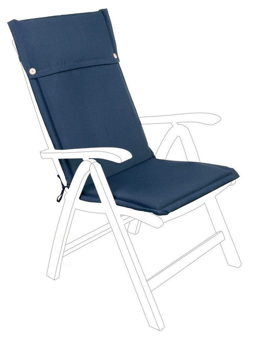 Bizzotto Cuscino seduta in tessuto sfoderabile Poly180 Blu