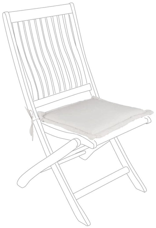 Bizzotto Cuscino seduta in tessuto sfoderabile Poly180 Square Bianco