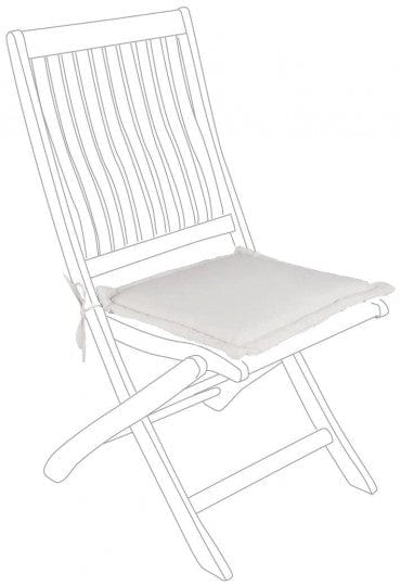 Bizzotto Cuscino seduta in tessuto sfoderabile Poly180 Square Bianco